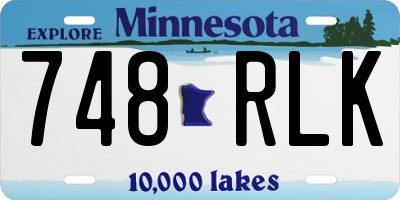 MN license plate 748RLK