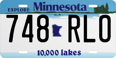 MN license plate 748RLO