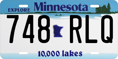 MN license plate 748RLQ