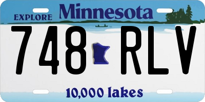 MN license plate 748RLV