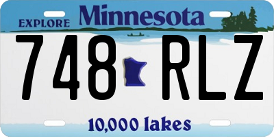 MN license plate 748RLZ