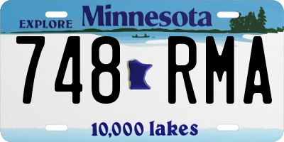 MN license plate 748RMA