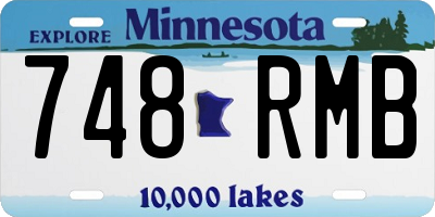 MN license plate 748RMB