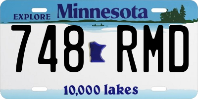 MN license plate 748RMD