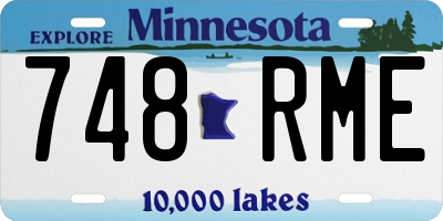 MN license plate 748RME