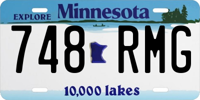 MN license plate 748RMG