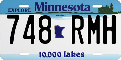 MN license plate 748RMH