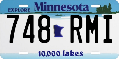 MN license plate 748RMI
