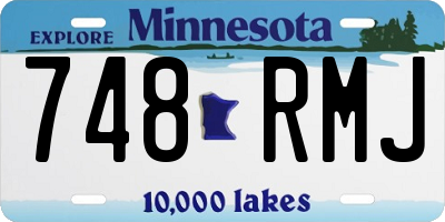 MN license plate 748RMJ