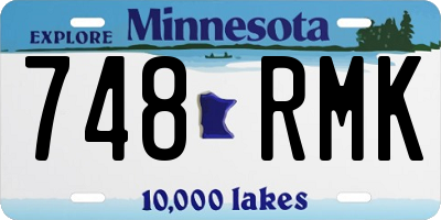 MN license plate 748RMK