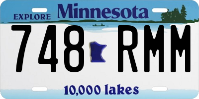 MN license plate 748RMM