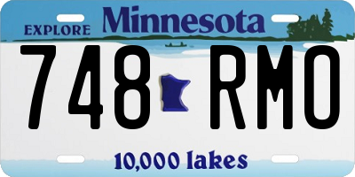 MN license plate 748RMO