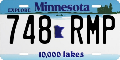 MN license plate 748RMP