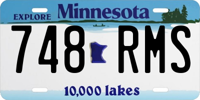 MN license plate 748RMS