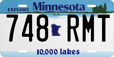 MN license plate 748RMT