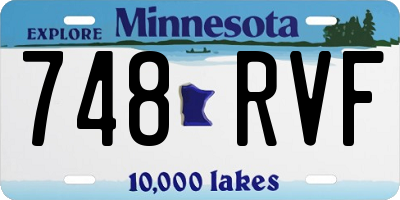 MN license plate 748RVF