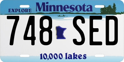 MN license plate 748SED
