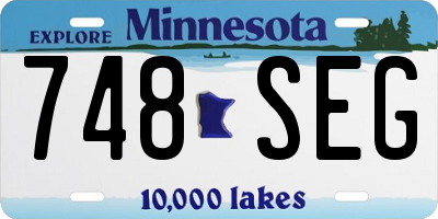 MN license plate 748SEG