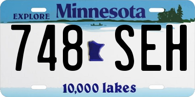 MN license plate 748SEH