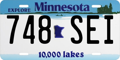 MN license plate 748SEI