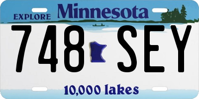 MN license plate 748SEY