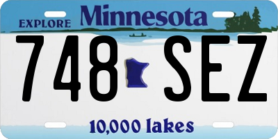 MN license plate 748SEZ
