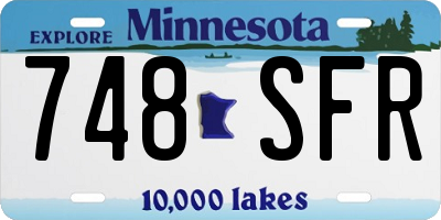 MN license plate 748SFR