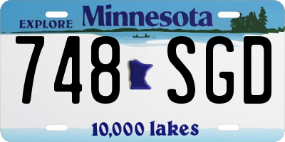 MN license plate 748SGD