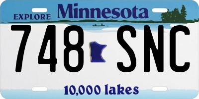 MN license plate 748SNC