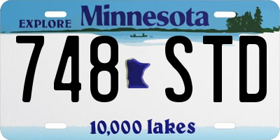 MN license plate 748STD