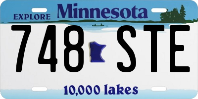 MN license plate 748STE