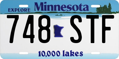 MN license plate 748STF