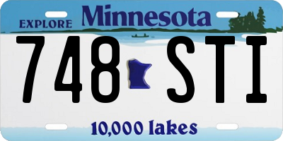MN license plate 748STI