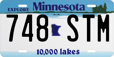 MN license plate 748STM