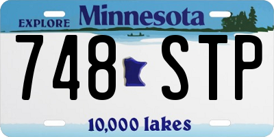 MN license plate 748STP