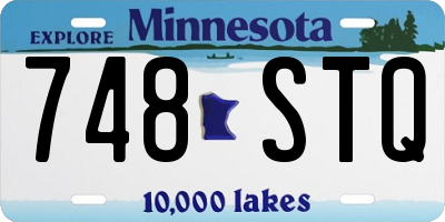MN license plate 748STQ