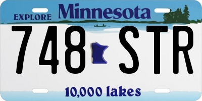 MN license plate 748STR