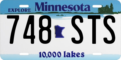 MN license plate 748STS