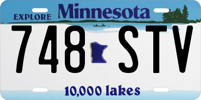 MN license plate 748STV