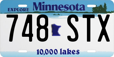 MN license plate 748STX