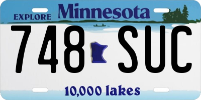 MN license plate 748SUC