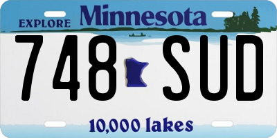 MN license plate 748SUD