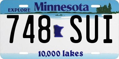 MN license plate 748SUI