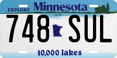 MN license plate 748SUL