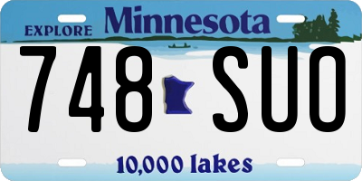 MN license plate 748SUO