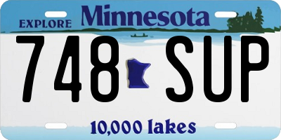 MN license plate 748SUP