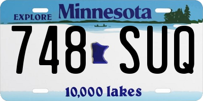 MN license plate 748SUQ