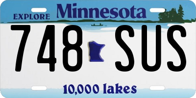 MN license plate 748SUS