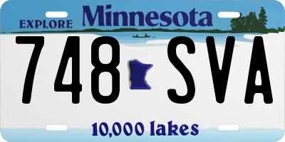 MN license plate 748SVA
