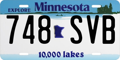 MN license plate 748SVB